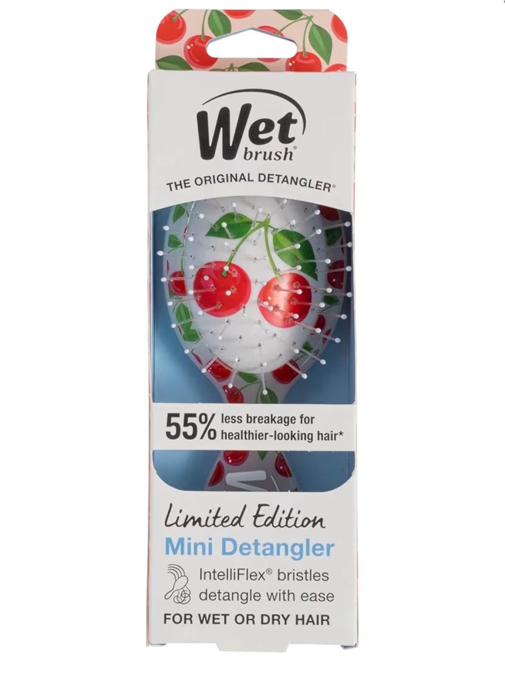 Wet Brush Mini Detangler Limited Edition Cherry Print – NEW IN BOX 🍒